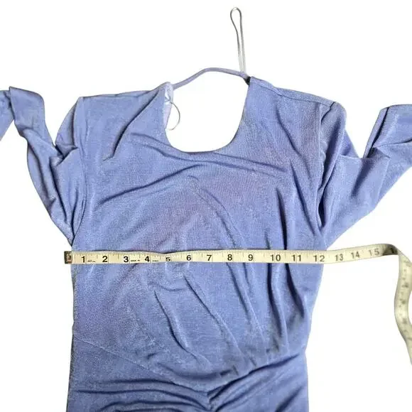 Revolve X Misha Evetta Dress in Heather Blue Size: 4 - Picture 4 of 7